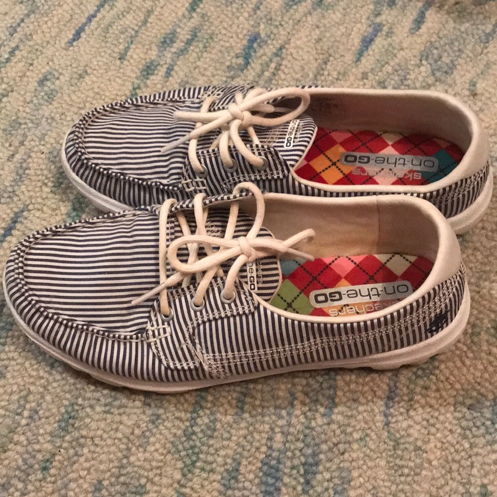 Skechers on the go boat shoes nautical anchor